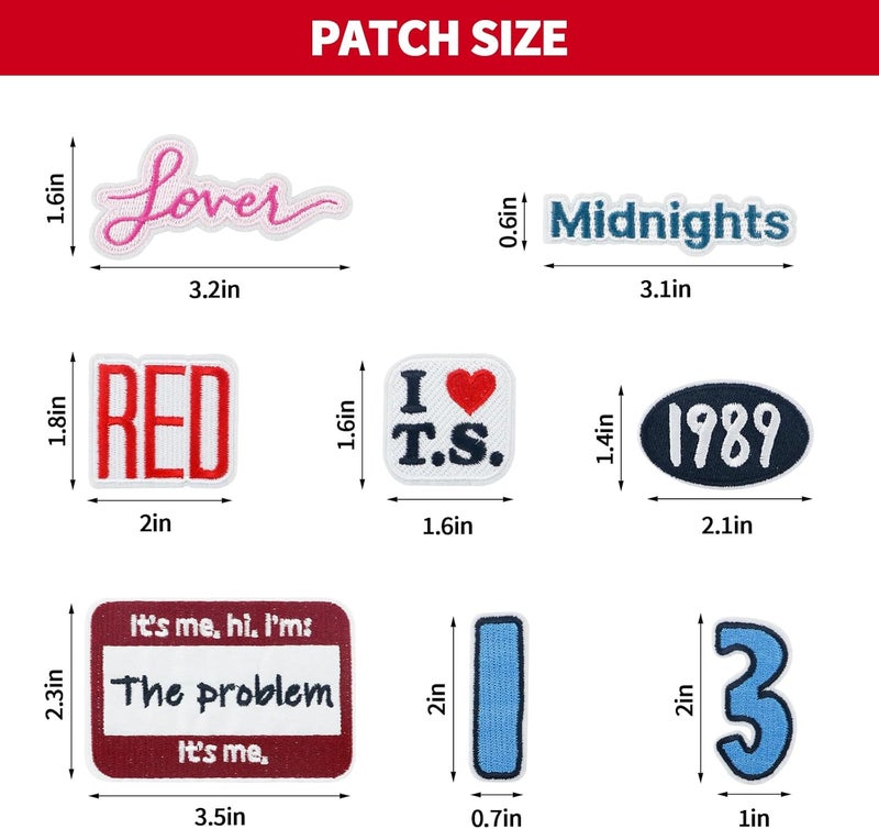 OXDFK 8 PCS Music Singer Embroidered Iron on Patches, Pop Musician's Singer Embroidered Iron on Patches, Sew on Applique Embroidery Repair Patch, DIY Craft Accessories for Music Fans - Image 2